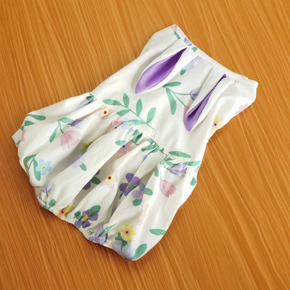 Стираемая юбка для собаки с кроличьими ушками, милое платье для собаки, практичная юбка принцессы для питомца, товары для питомцев