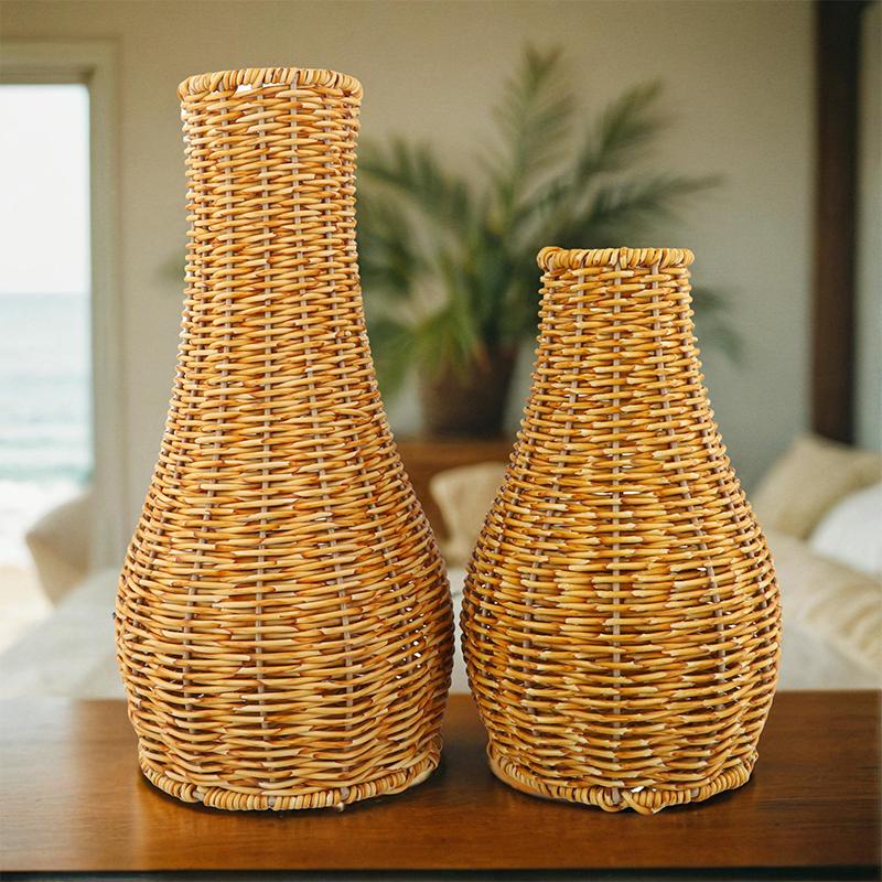 Hand Woven Vase Desktop Ornaments Imitation Vine DIY Flower Arrangement Home Art Decorations