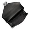 MICHAEL KORS Whitney Brand Logo Leopard Design Coated Canvas Shoulder Bag Medium Women's Black