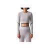 adidas Укороченный топ с длинным рукавом Stella McCartney TrueStrength Серый HR4511