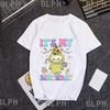 Summer New Labubu Print T-shirt For Men And Girls, Children's Shirt, Short-sleeved, Breathable And Sweat-absorbing