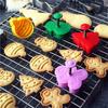 4pcs Stamp Biscuit Mold 3D Cookie Plunger Cutter Pastry Decorating DIY Food Fondant Baking Mould Tool Christmas Tree Snowman