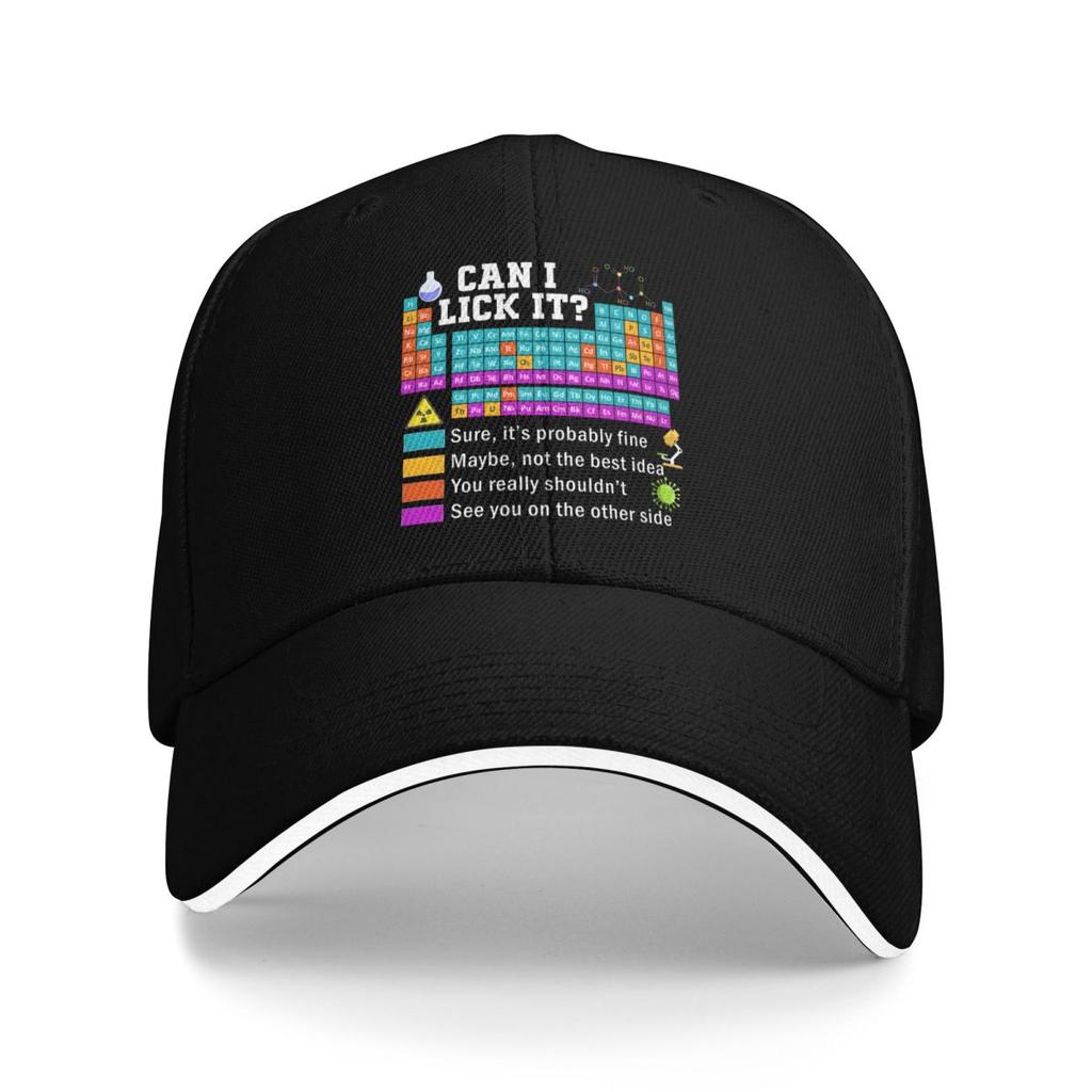 Baseball Caps Can I Lick It Periodic Table Awesome Graphic Unisex Outdoor Summer Hats