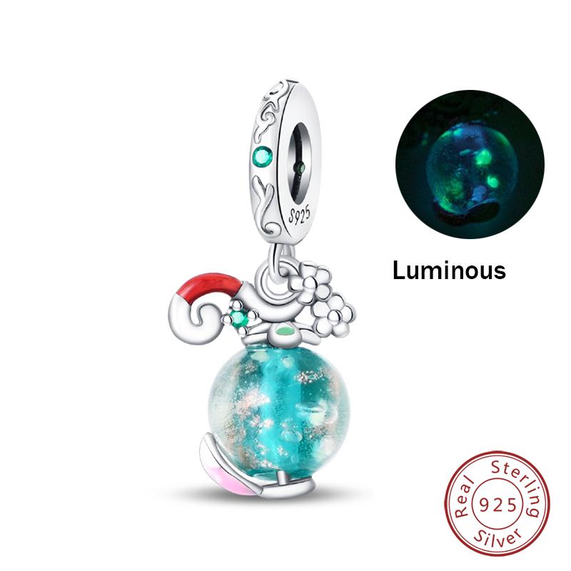 Copper Glow In The Dark Firefly Honeybee Star Charms Beads Fit Qikaola Original Bracelets Fine Diy Jewelry Gift