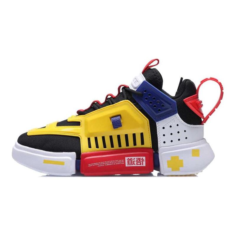 Текстиль Li Ning Enlightenment, Синтетическая кожа, Амортизация, Нескользящая подошва, Износостойкие, Низкие, Повседневные кроссовки AGBQ122-3