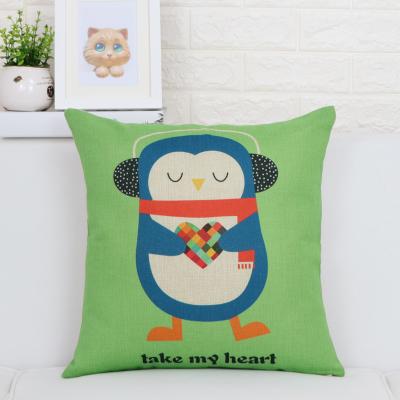 American Lovely Cartoon Cat Pillow Cover Animal Dog Home Decorative Throw Pillow Case Linen Wedding Office Sofa Cushion Cover