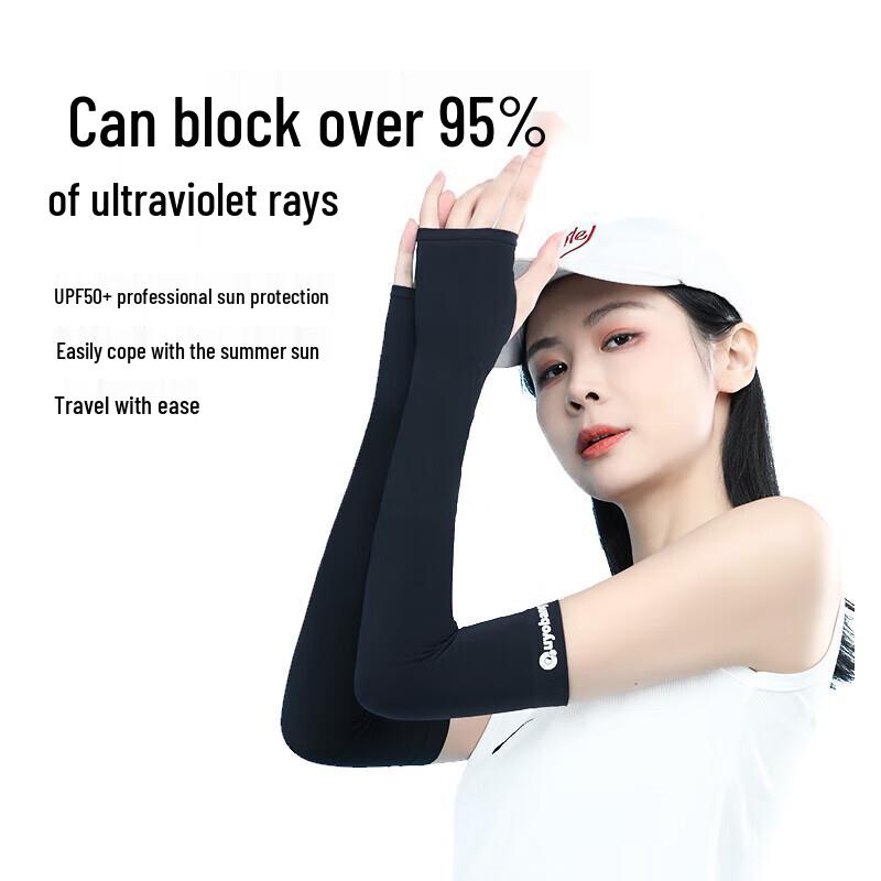 Outdoor Ice Silk Sun Protection Sleeves with Finger Holes