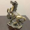 Brass Horse Step On Coins Lucky Statue Feng Shui Desk Miniatures Crafts Collections Figurines