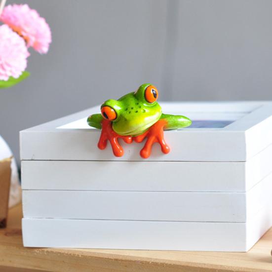 Нежный декор статуи лягушки, яркие мини-украшения