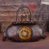 Totem Embossed Women Handbags Genuine Leather Shoulder Bags for Ladies Crossbody Bag Vintage Design Fashion Handbag