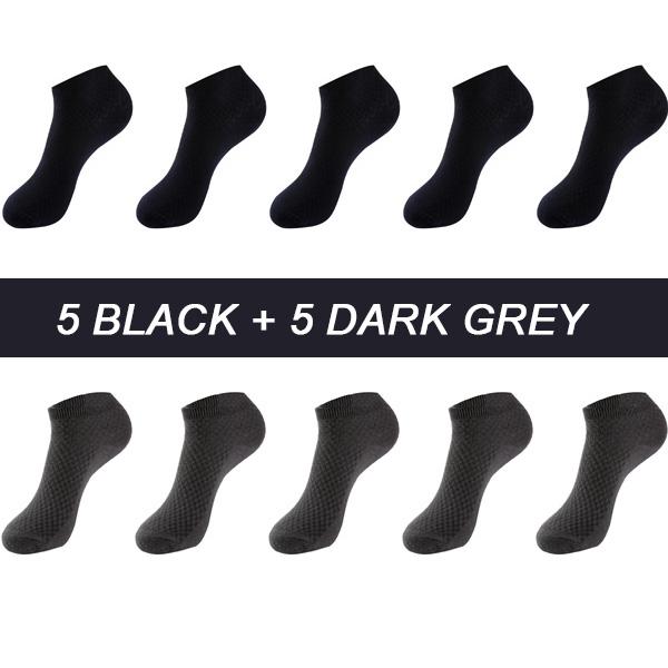 10 пар мужских носков из бамбукового волокна, дышащие компрессионные длинные носки, деловые повседневные мужские носки высокого качества, большие размеры EU38-48