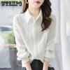 Spring Autumn White Blouse Women Long Sleeve Casual Fashion Loose Shirt Lady Top Vintage Chic Female Clothes