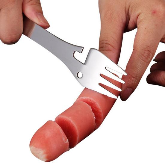 Ложка из нержавеющей стали, зеркальная поверхность, многоразовая пищевая креативная универсальная открывалка для бутылок, вилка, принадлежности для вечеринок