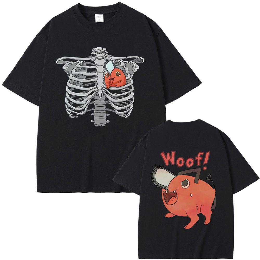 Anime Chainsaw Man Denji Pochita Funny Cosplay T-shirt Men Women Manga Casual Cotton T Shirts Male Vintage Oversized T-shirts