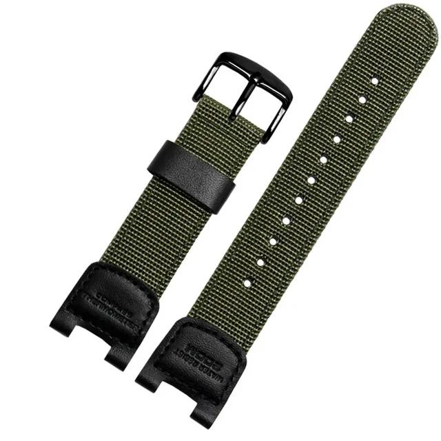 Канвасовый ремешок для часов Band для casio g-shock SGW-100-1V SGW-200 100B GW-3500B 3000B Спортивный нейлоновый водонепроницаемый ремешок Паз ремешка для часов