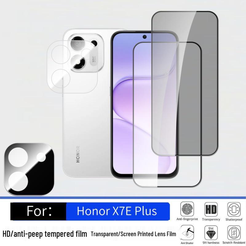 Защитная пленка из закаленного стекла Honor X7e Plus HD Anti-Peep - Матовая, Ударопрочная, Прозрачная Защита экрана.