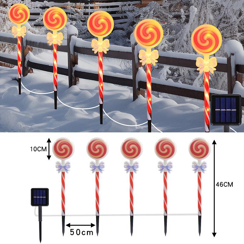 2025 Солнечные Рождественские Санта и Снеговик Светящиеся Гирлянды для Наружного Декора