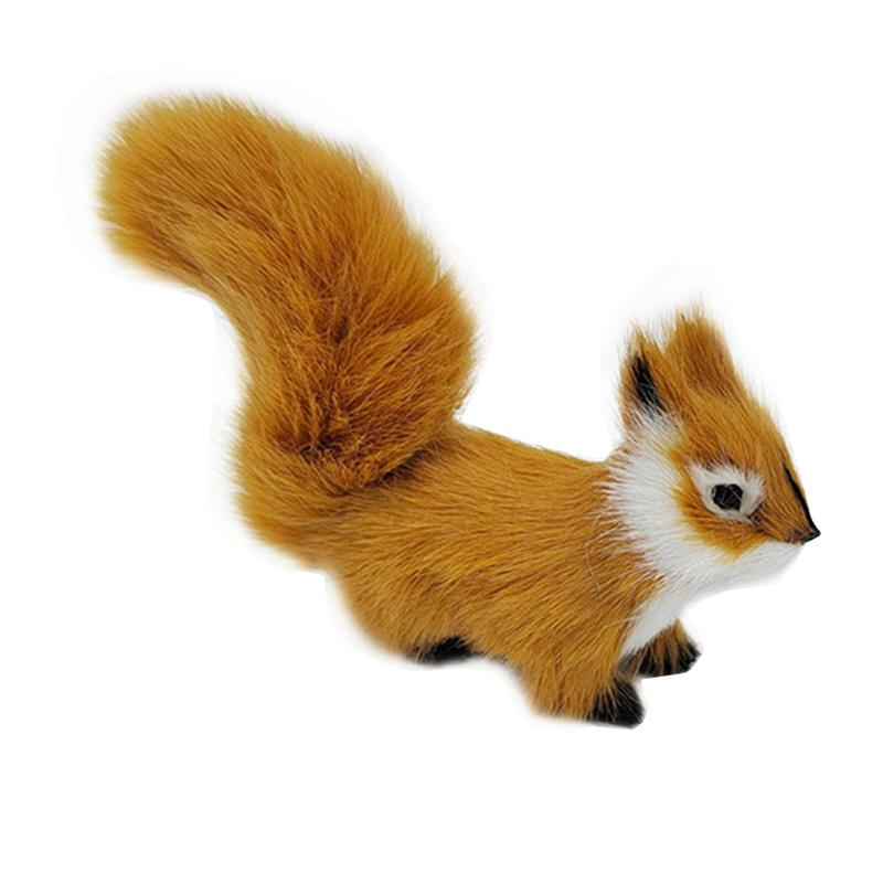 Mini Simulation Squirrel Plush Animal Ornament Christmas Table Decorations Children Birthday Gift Cute Squirrel Miniatures Craft
