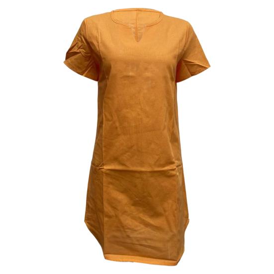 Летнее платье с V-образным вырезом и разрезом на подоле, свободное нерегулярное платье с короткими рукавами, сплошной цвет, пуловер длиной до колена, повседневная повседневная одежда, платье миди