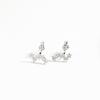 ANDYWEN 925 Sterling Silver 1pair Silver Gold Zircon Star Star Stud Earring Ladies Elegant Luxury Jewelry