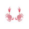 Пляжные серьги-крабы для женщин, многослойные, портативные, ювелирные подарки, уникальные мультяшные дизайны крабов, удобный, прочный цинковый сплав