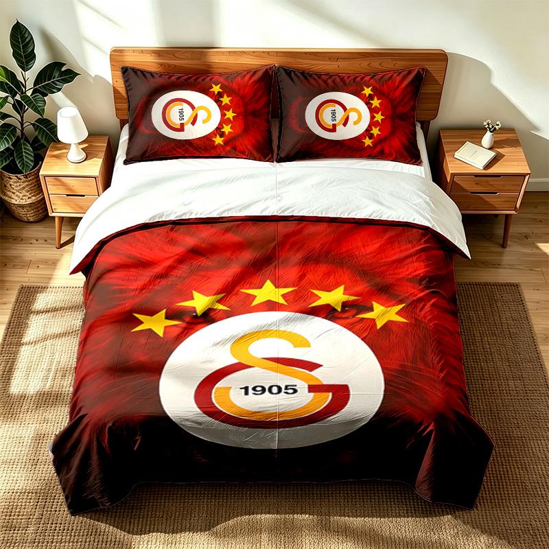 Galatasaray (14) 3pc set suitable for master bedrooms soft and comfortable an ideal gift for family and friends Includes one duvet cover and two pillo