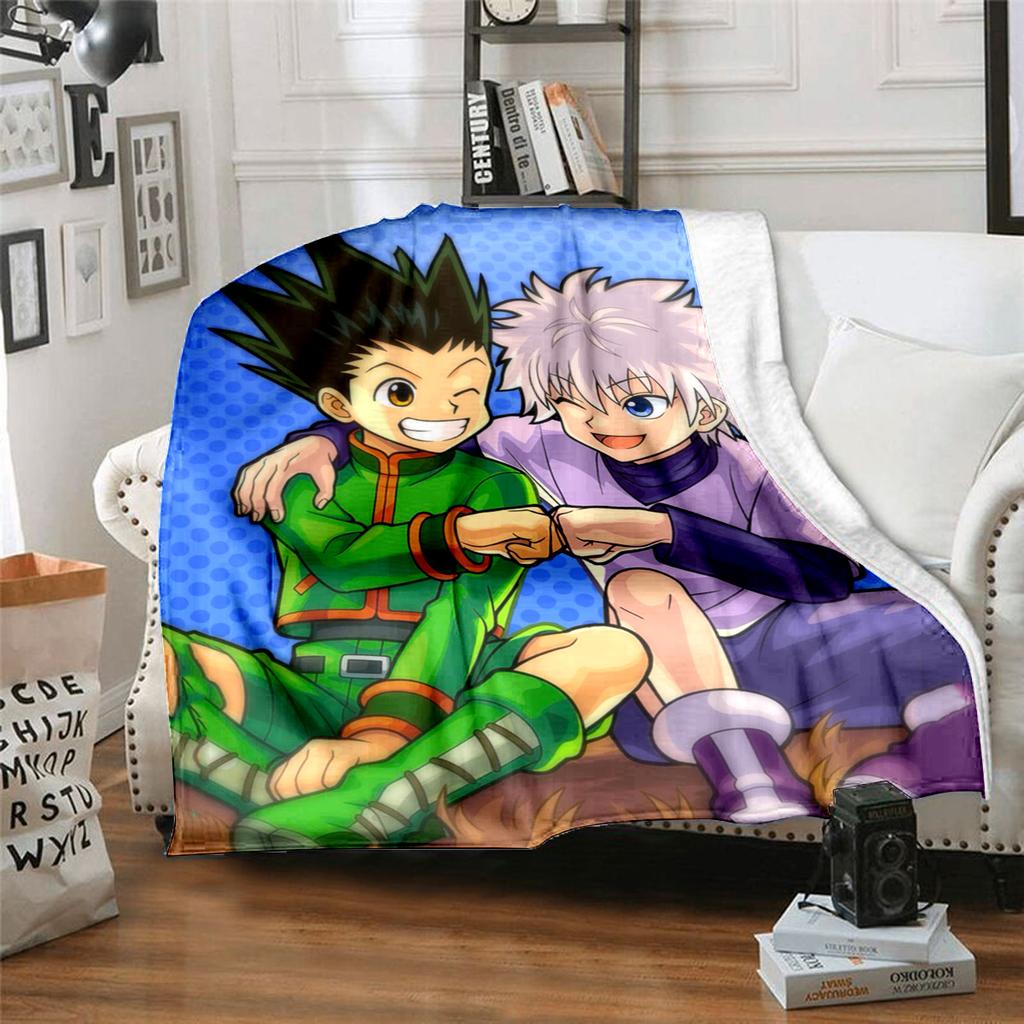 Hunter X Hunter Plush Blanket Soft Comfortable All Seasons Suitable Sofa Office Nap Travel Festive Gift Perfect Fans Anime Series