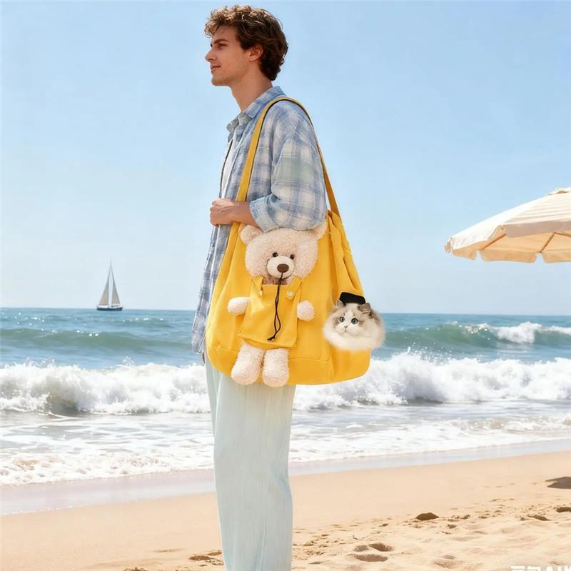 AS60-Мягкая сумка-переноска для кошек на плечо с вентиляционным отверстием для перевозки собак, щенков, котят, домашних животных, для путешествий, на открытом воздухе