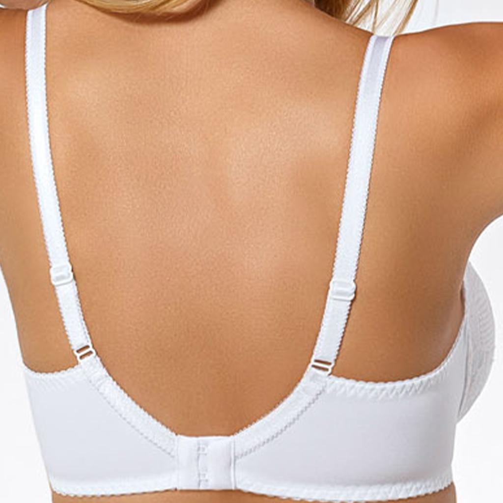 Women's Lace Push-Up Bra with Tulle and Pads White Women's Lace Push-Up Bra with Tulle and Pads White