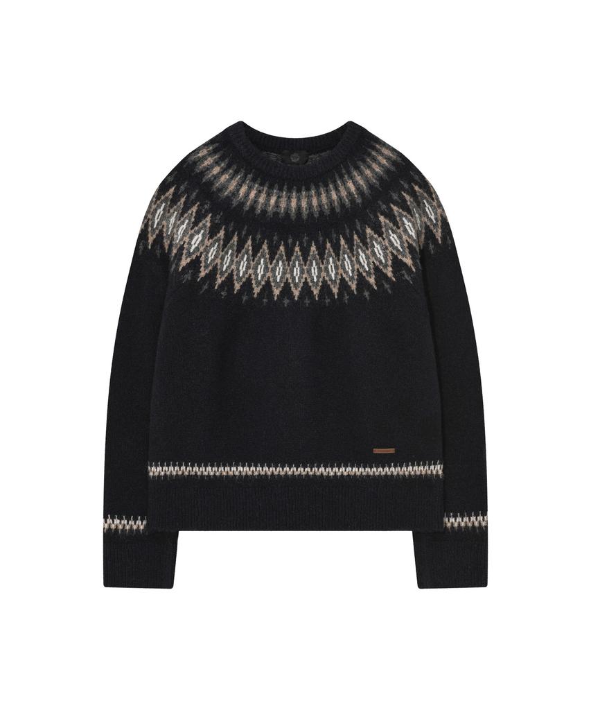 COVERNAT WOMAN Nordic Pullover Knit Dark Navy