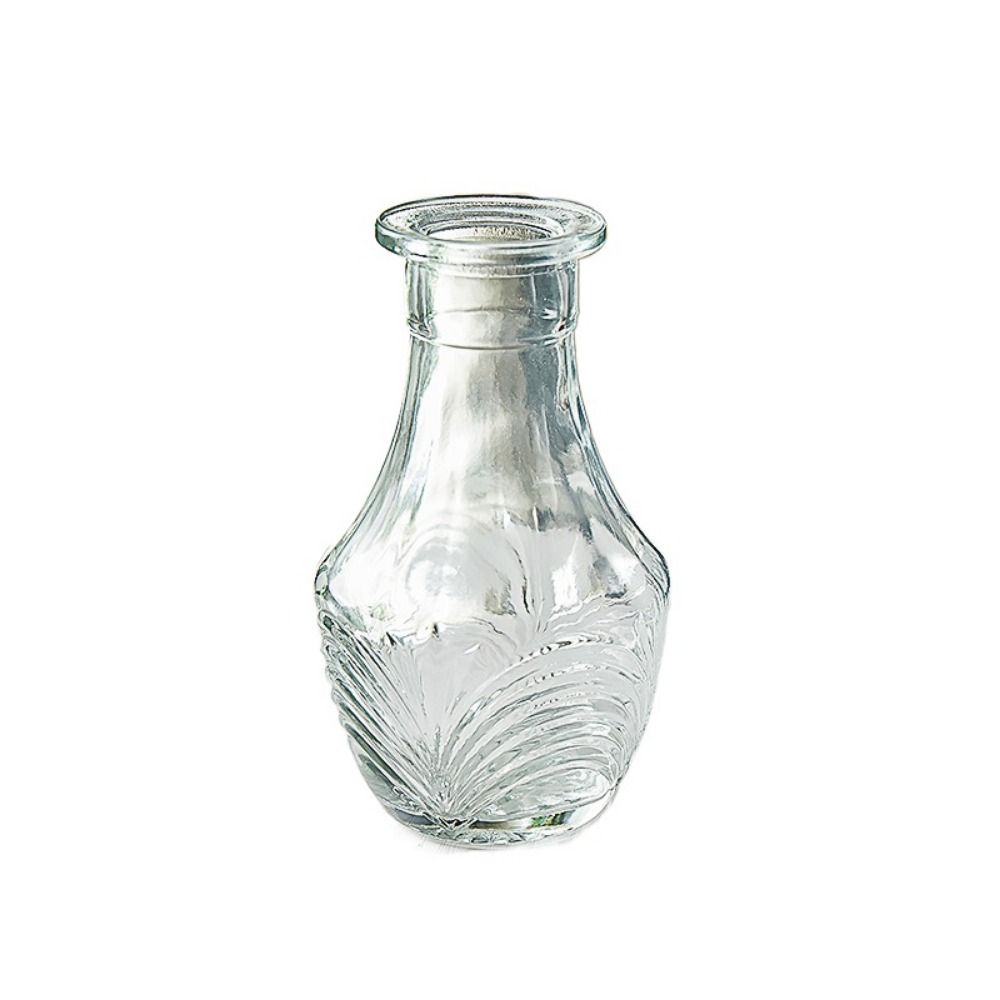 Стеклянная ваза для гидропоники с тиснением, мини-стеклянная ваза для цветочной композиции