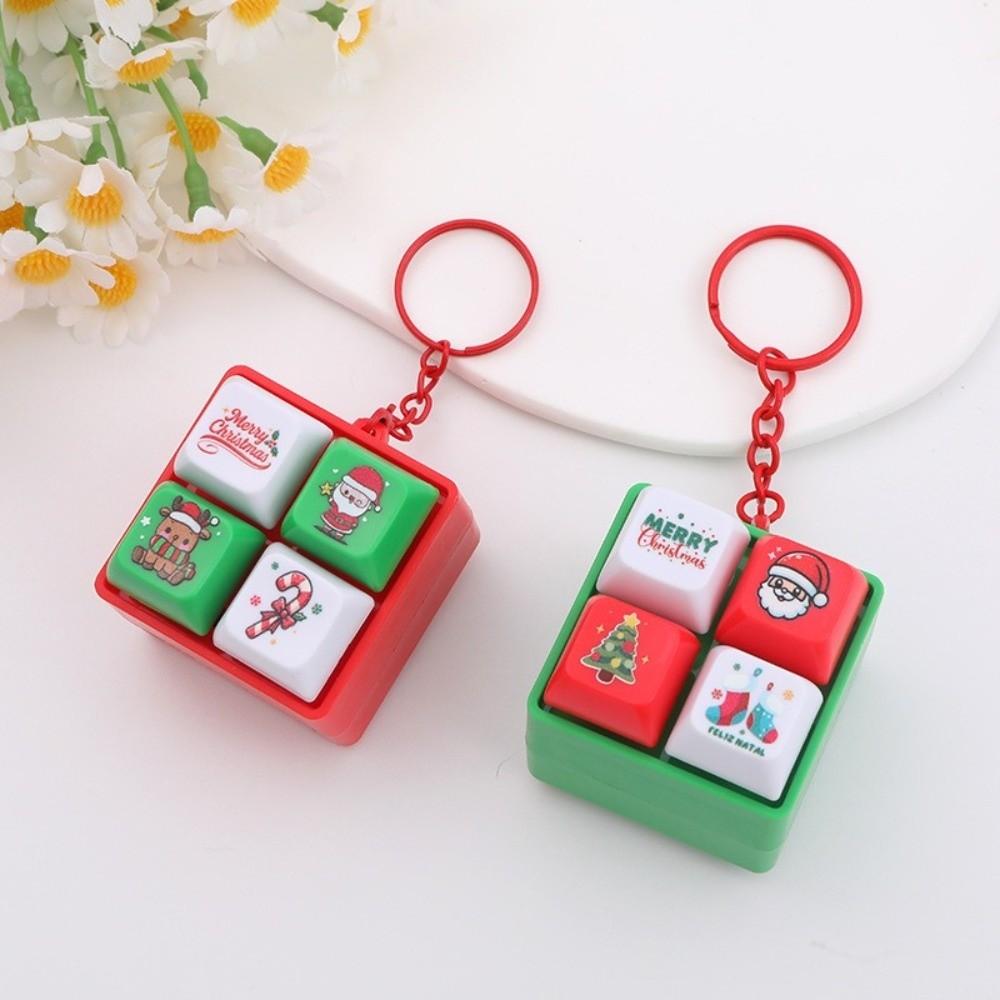 Anti Stress Finger Keyboard Games Keychain Fidget Decompression Couple Keychain Christmas Gifts