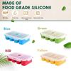 With Lid Freezer Soup Tray Silicone Food Meal Molds Multipurpose Soup Ice Cube Molds  Soup Storage