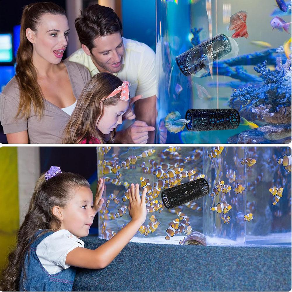 2 шт. туннель для петушков с присосками, подходит для маленьких рыб и креветок