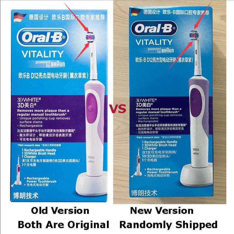Оригинальная электрическая зубная щетка Oral B серии D12, щетка для зубов с вращением, прецизионное чистое отбеливание зубов, щетка для ухода за деснами