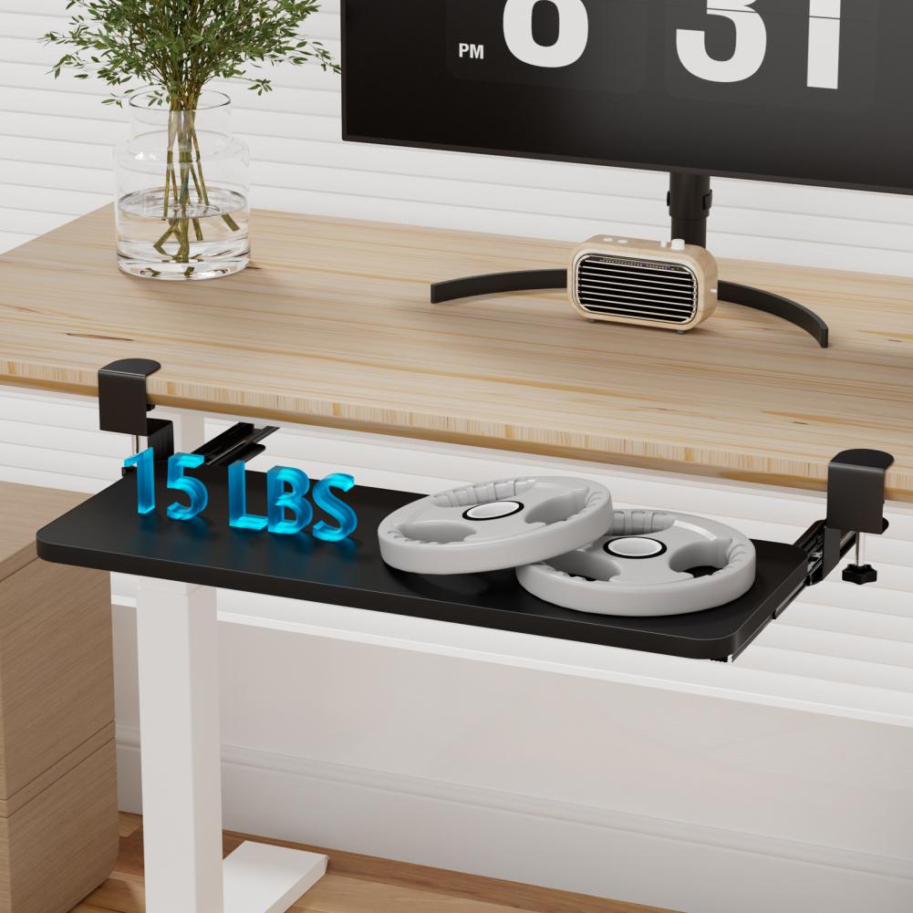 Keyboard Tray Clips Desk Extension Stand Mouse Pads Ergonomic DIY Height Adjustable Sturdy Under Desk For Laptop Accessories