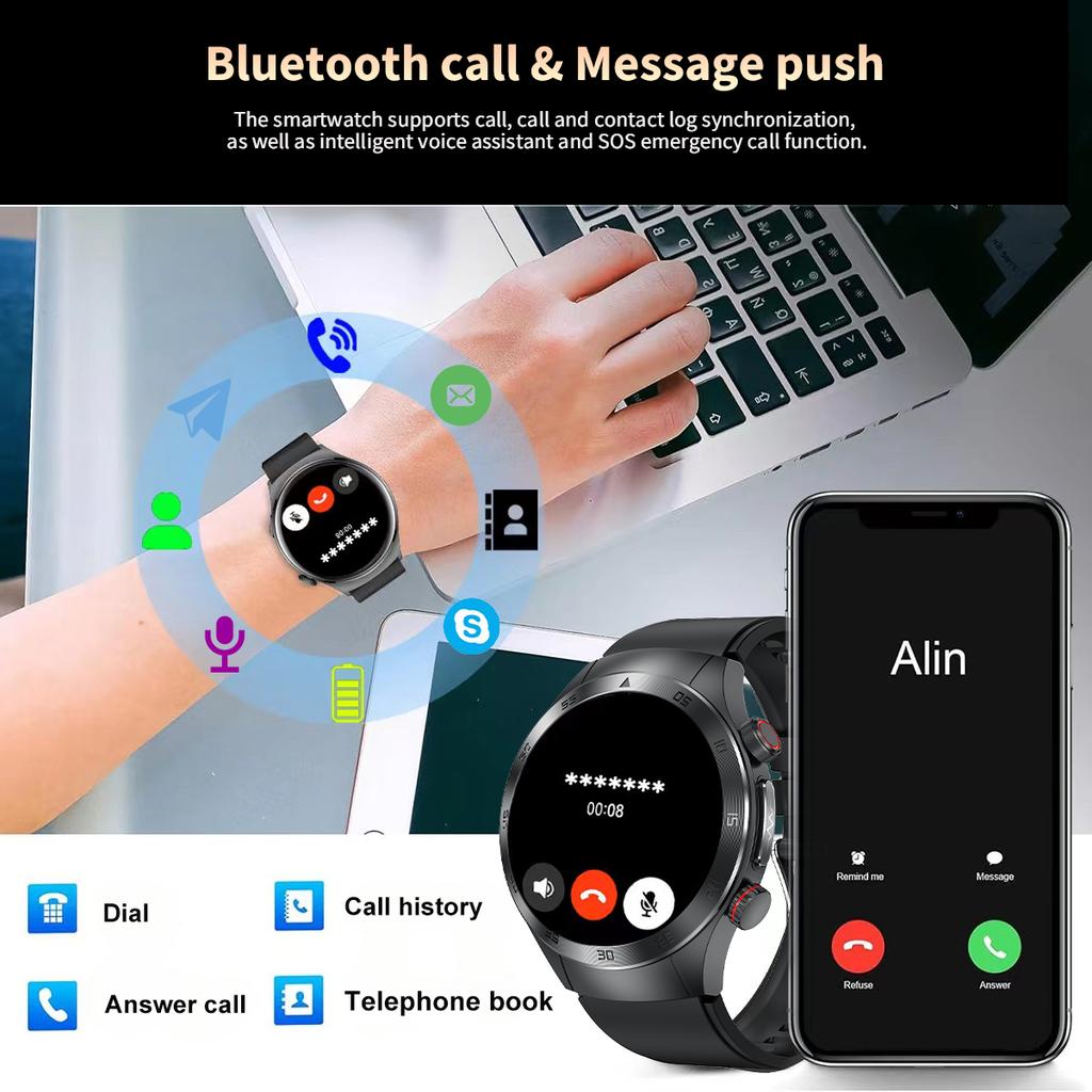 SACOSDING New 1.43 Inch AMOLED Screen Smart Watch 2024 Bluetooth Call Watches For Women Health Monitor Sport Fitness Women Smartwatch