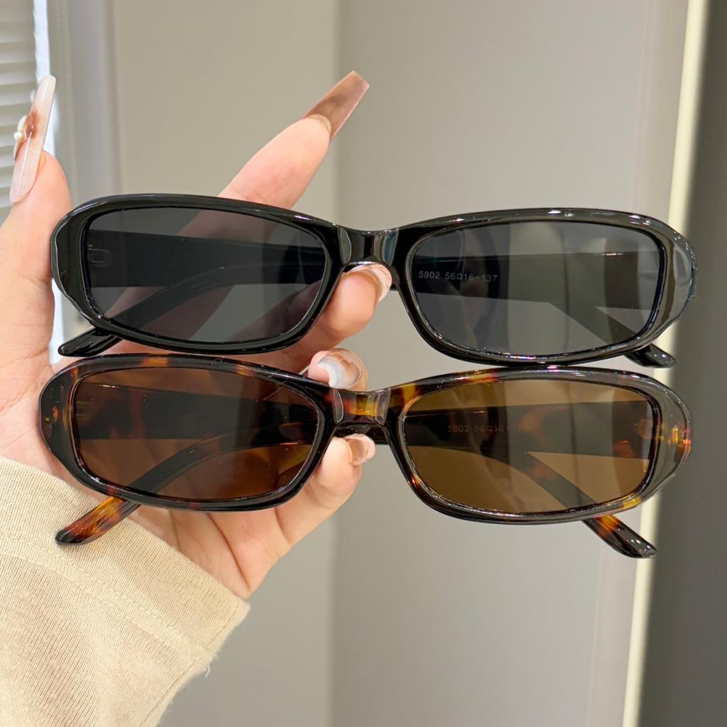 2pcs European Men's and Women's Cat Eye Frame Fashion Sunglasses for Summer Sunshade, Sunscreen, UV Protection, Lightweight Glas
