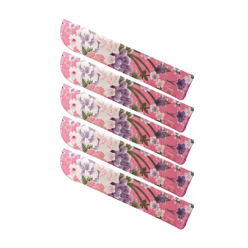 Упаковка из 5 складных шелковых сумок для хранения вееров, китайский чехол для веера, винтажный карман для цветов, защитный чехол для веера