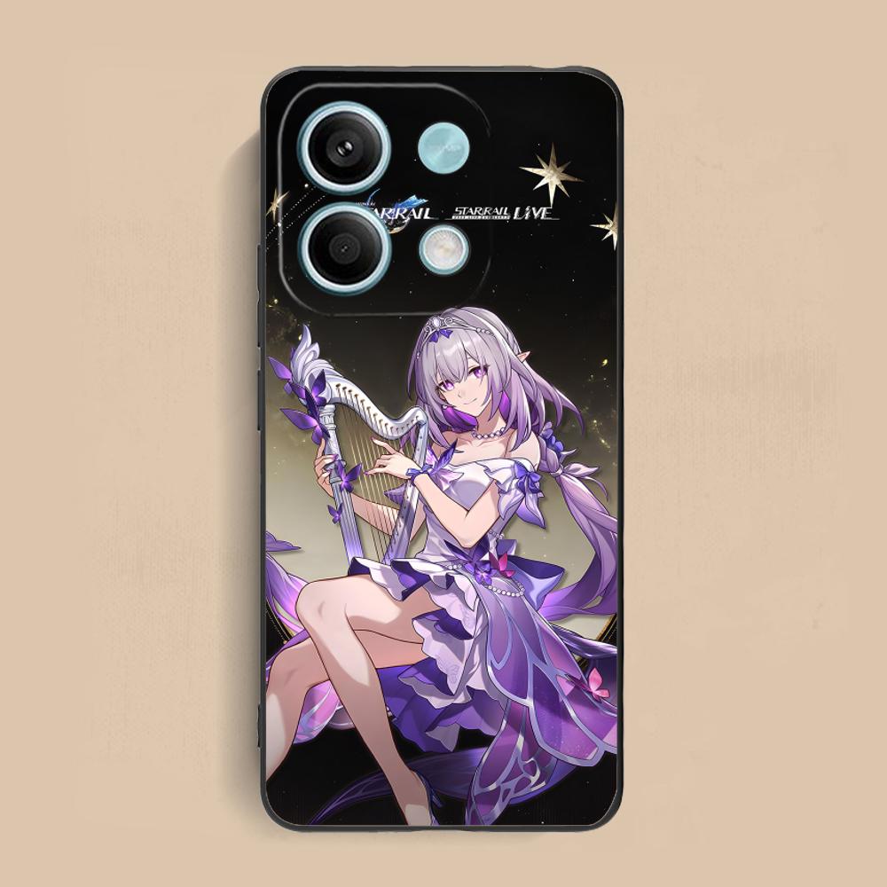 HSR Касторовое Матовое ТПУ Чехол для Мобильного Телефона для Xiaomi Redmi Note 14 13 12 11 S Pro Plus 4G 5G Цветной Печатный Чехол