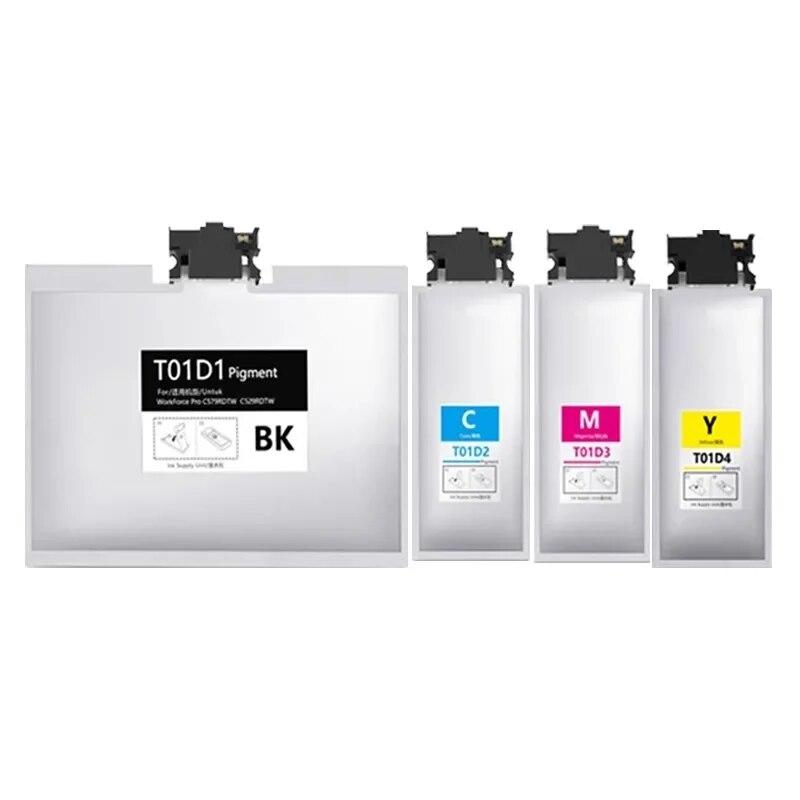 Пигментные чернила T01D T01D1 Пакет чернил для Epson WorkForce Pro WF-C529RDTW WF-C579RD2TWF WF-C579RDTWF Принтер для использования в Европе, полный с