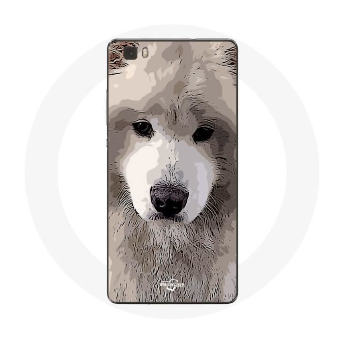 Coque pour Huawei P8 Lite Samoyède Gris Race de chiens