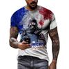Men Plus Size Clothing Keng Yozgi Toplar Hayvon 3D Print Futbolka Juftlik Askar Yo'lbars Naqshli Futbolkalar O-bo'yin Qisqa Yengli Top Nafas oladigan Erkaklar Ko'ylaklari
