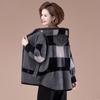 Autumn Mink Fleece Jacket Women's Middle-aged Short Winter Thick Hooded Loose Large Size