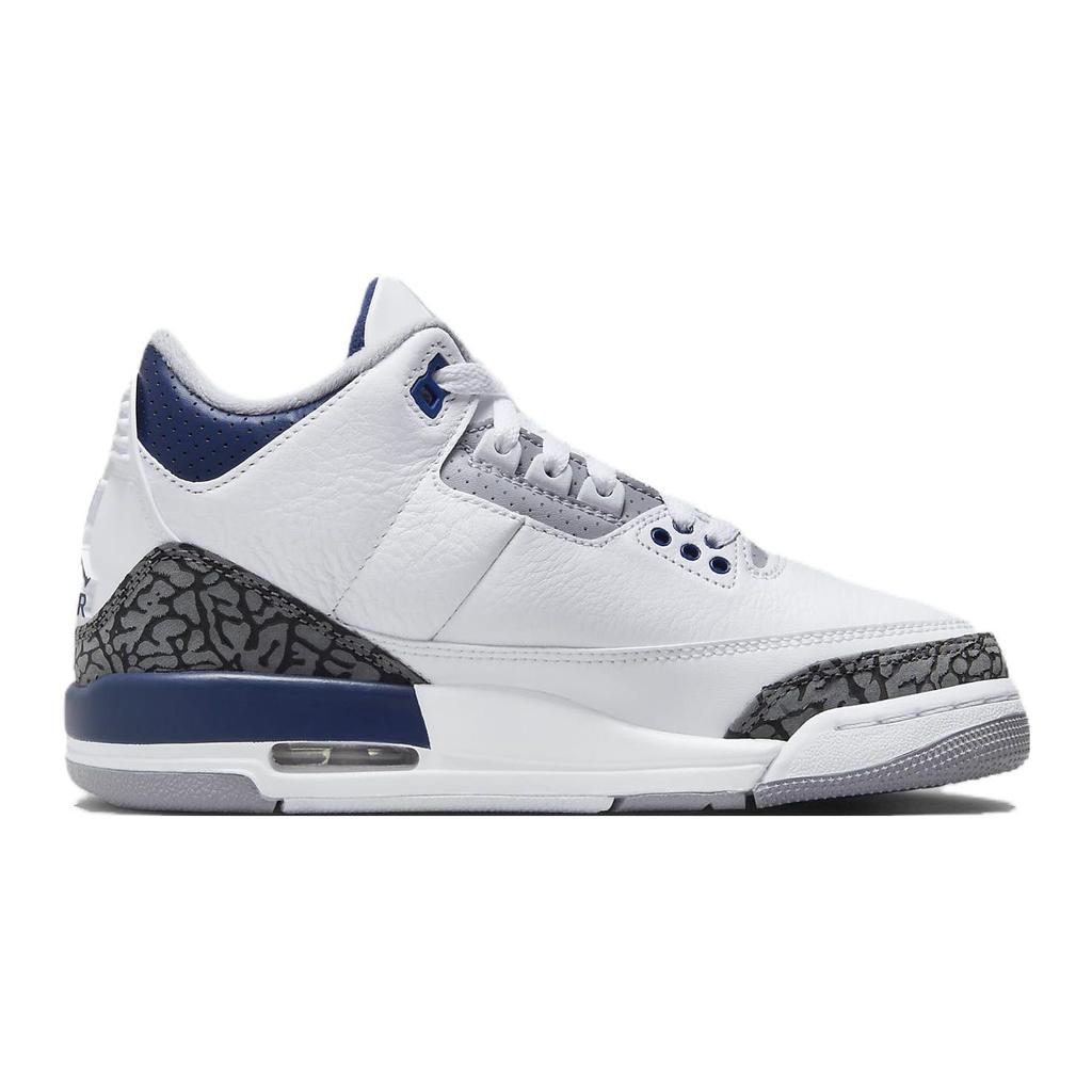 Air Jordan 3 Retro GS Midnight Navy Детские кроссовки Белый цементно-серый Черный DM0967-140