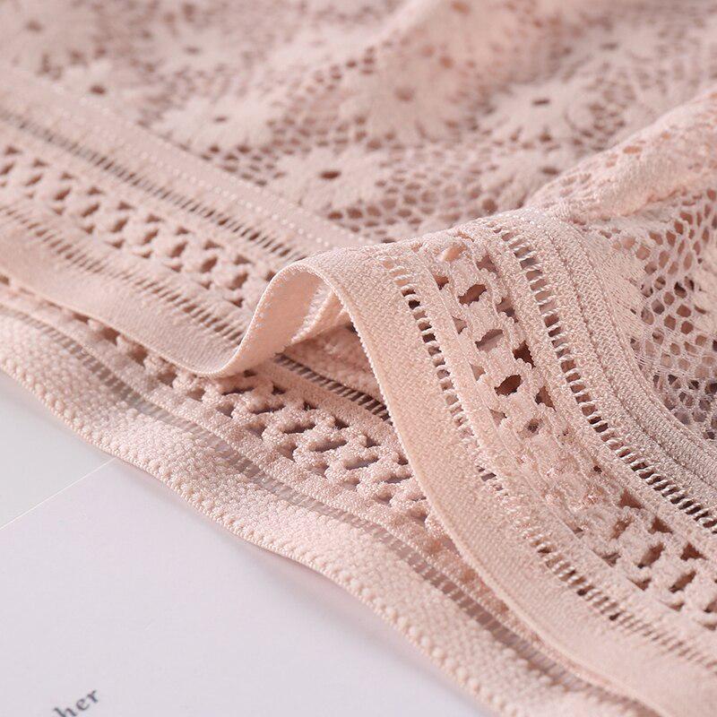 Women's Lace Panties Comfort Underwear Daisy Print Lace Briefs
