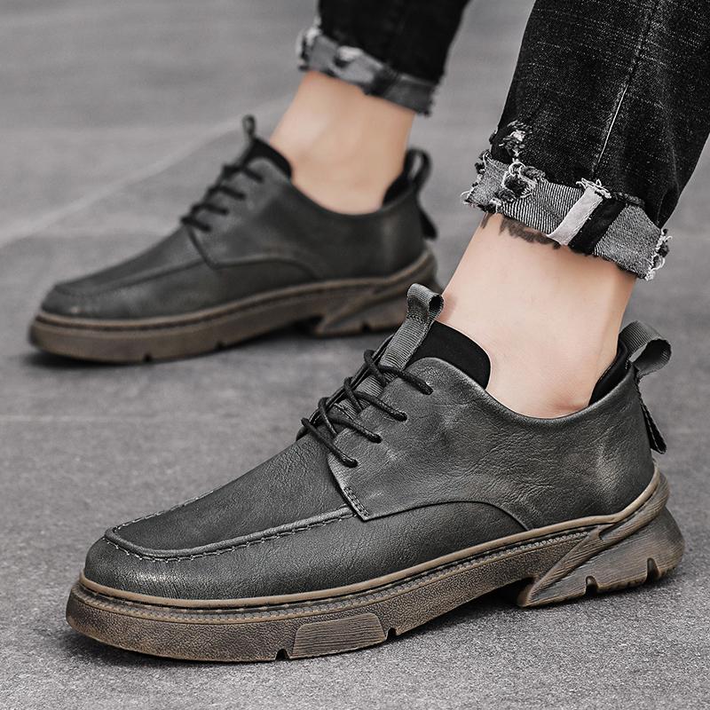 Мужская обувь из натуральной кожи ручной работы в стиле ретро, ​​удобная повседневная кожаная обувь, мокасины, мужская обувь на плоской подошве