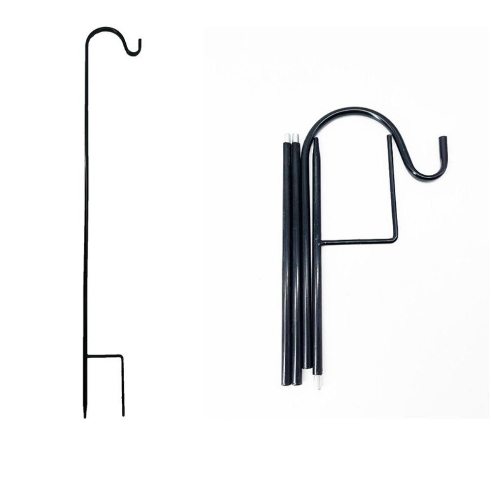 Detachable Ground Insertion Rod Rust Proof Iron Bracket Durable Shepherd Hook Courtyard