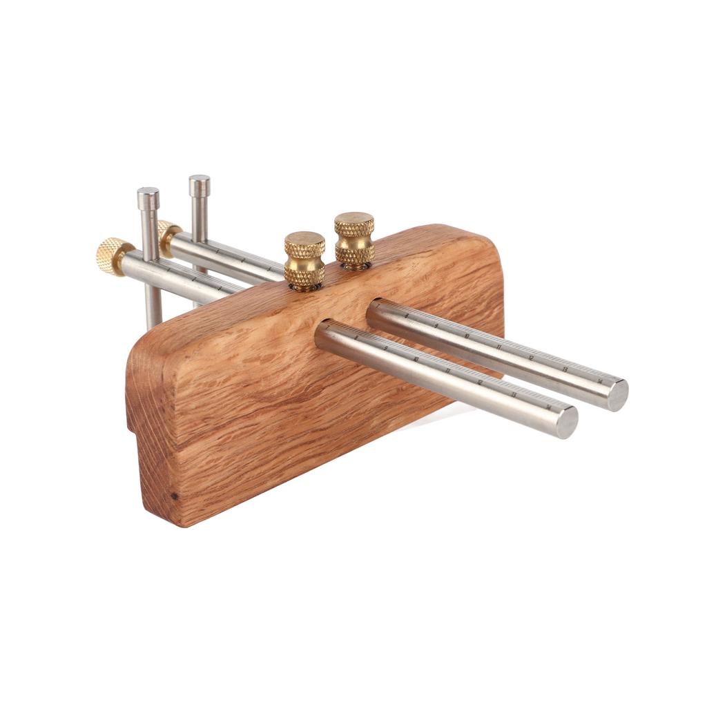 Woodworking Marking Gauge Dual Rod Draw Line Stainless Steel Mortise Gauge for Metal Wood Ceramic