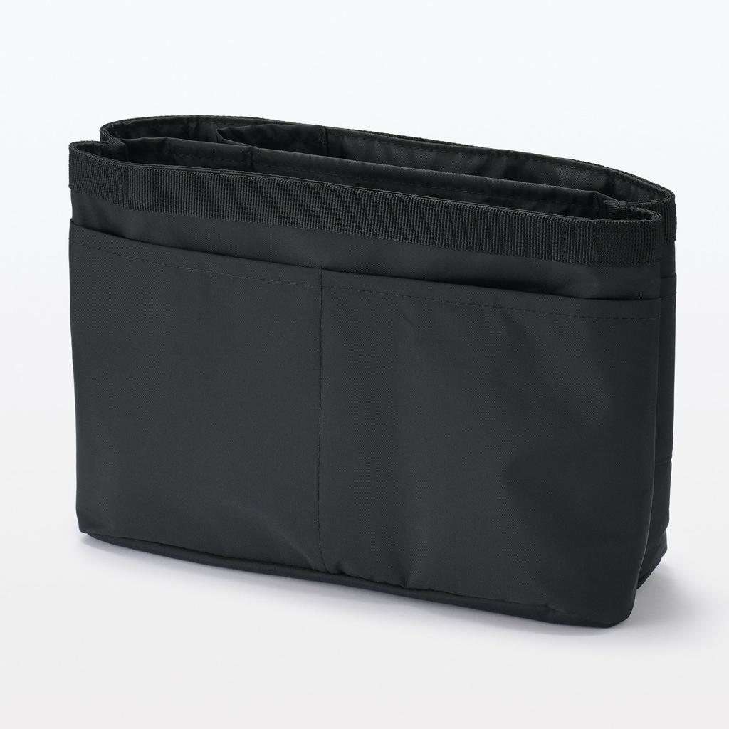 MUJI Recycled Nylon 27 x 11 x Item 76037699 Bag-in-Bag, Black, Approx. 18.5 cm, Number